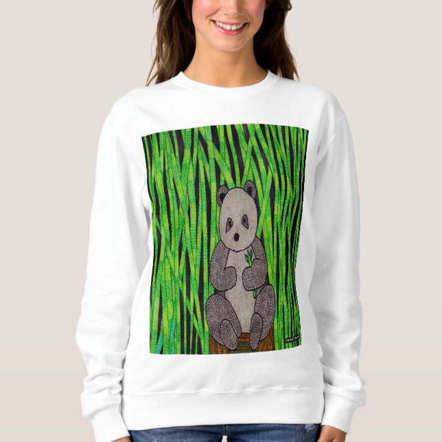 Sweatshirt Panda (blanc) - Sweat-shirt pour femmes (Devant)