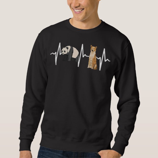 Sweatshirt Panda Canaan Chien Heartbeat Chien (Devant)