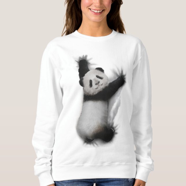 Sweatshirt Panda Chemise Humoristique Graphisme Animal T-Shir (Devant)