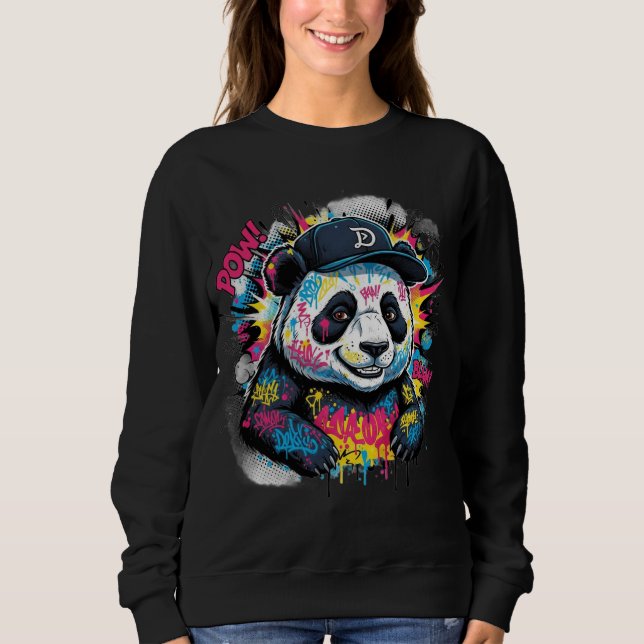 Sweatshirt Panda Coloré (Devant)