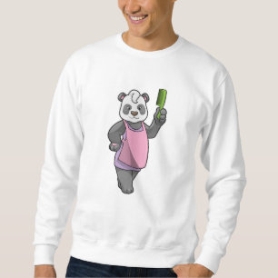Sweatshirt Panda comme coiffeur avec peigne