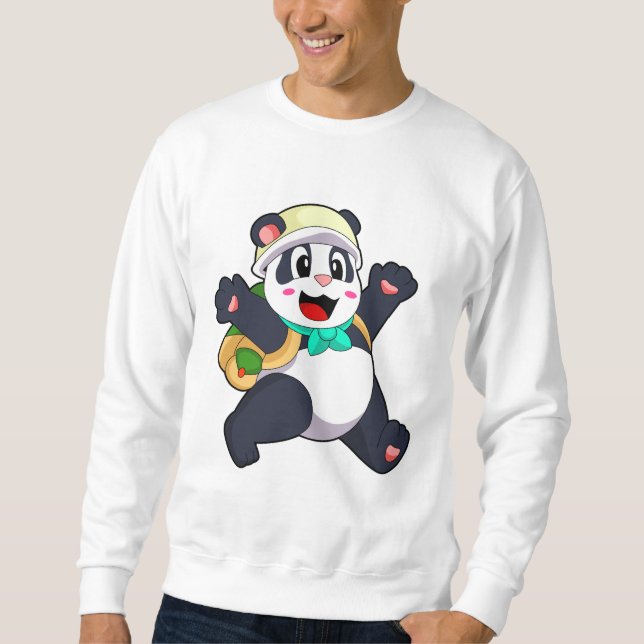 Sweatshirt Panda comme étudiant (Devant)