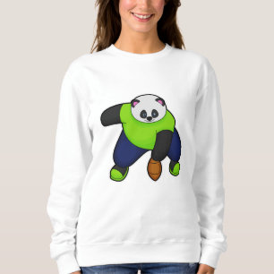 Sweatshirt Panda comme joueur de football avec football