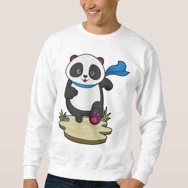 Sweatshirt Panda coureur avec Écarf (Devant)