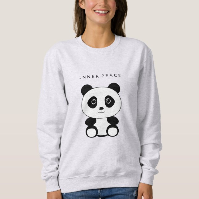 Sweatshirt Panda de paix intérieure (Devant)