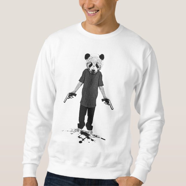 Sweatshirt Panda de tueur (Devant)