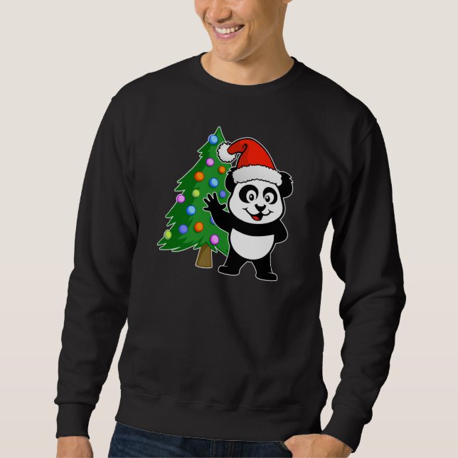 Sweatshirt Panda du père noël (Devant)