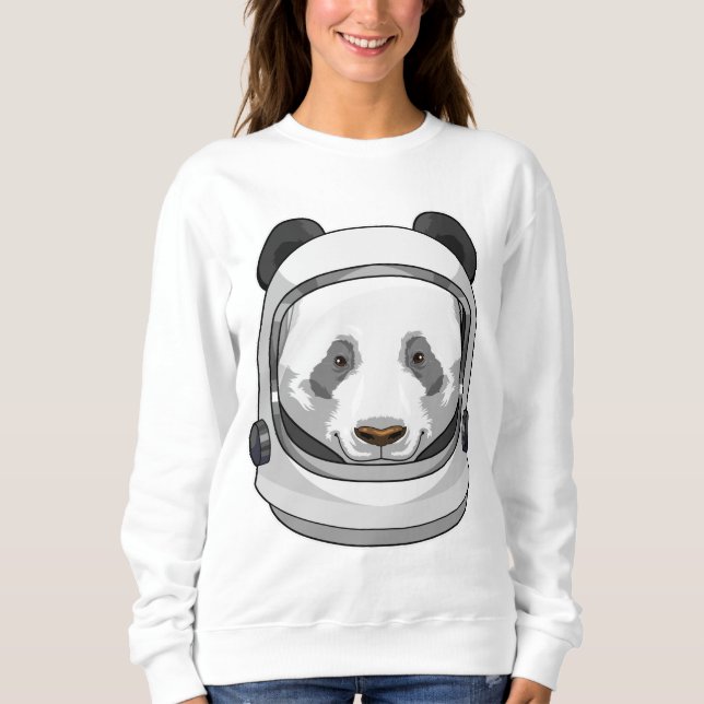 Sweatshirt Panda en astronaute avec casque (Devant)