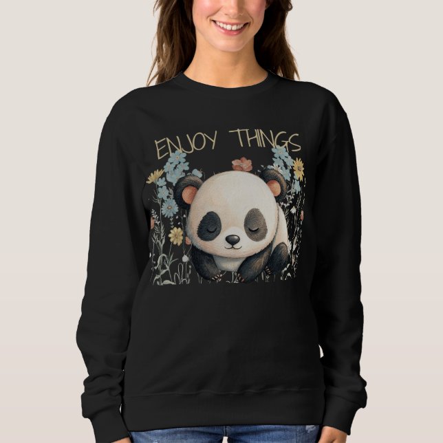 Sweatshirt Panda Enjoy Things (Devant)