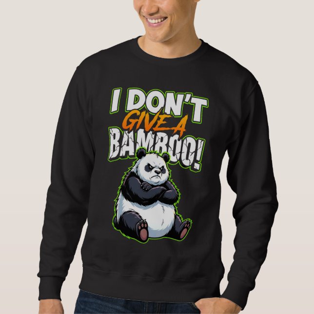 Sweatshirt Panda Grincheux Drôle Ne Donne Pas De Bambou (Devant)