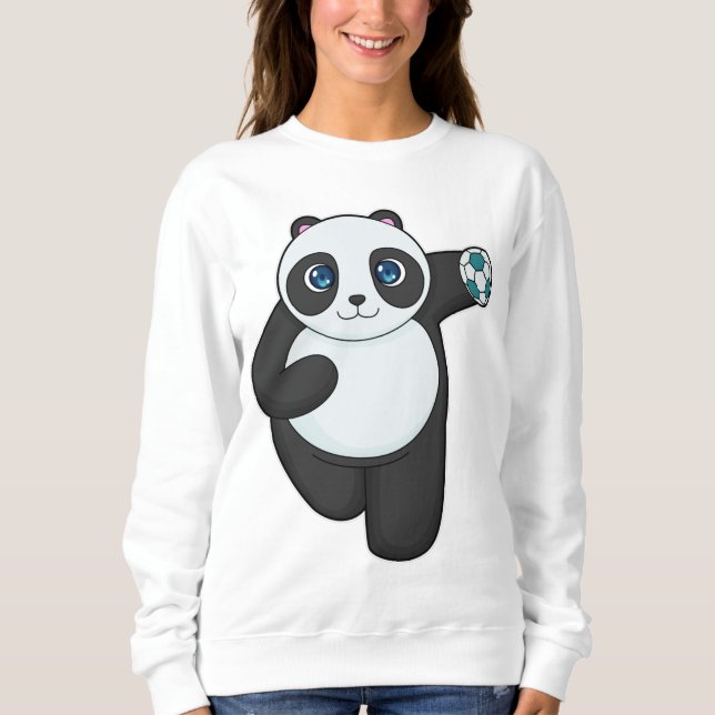 Sweatshirt Panda Handball player Handball (Devant)