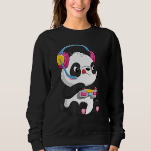 Sweatshirt Panda Jeu Vidéo Joueur Enfants Garçons Filles