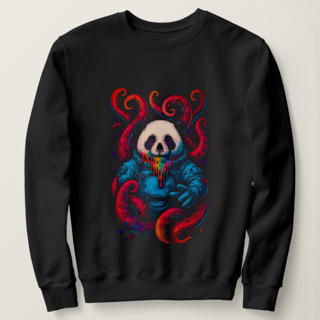 Sweatshirt Panda Kraken Cosmique (Design devant)