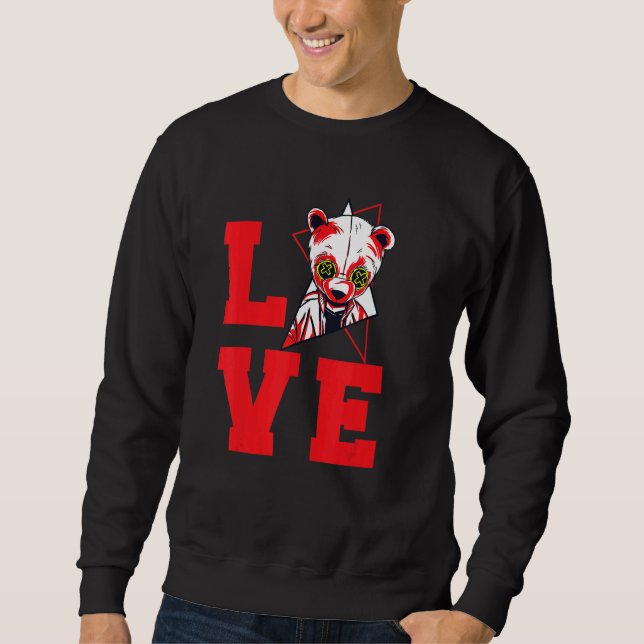 Sweatshirt Panda Love Cute Pandas Animal  Bamboo (Devant)