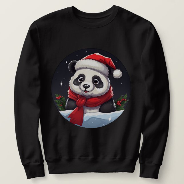 Sweatshirt Panda Noël (Design devant)