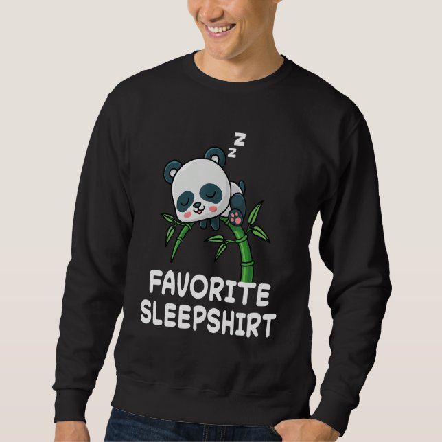 Sweatshirt Panda Pandas Nap Sleeping Sleep Pajama Pajamas Nig (Devant)
