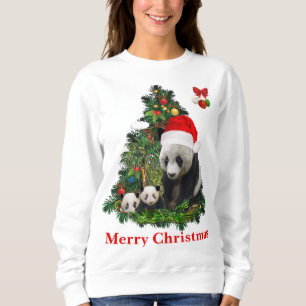 Sweatshirt Panda porte Noël