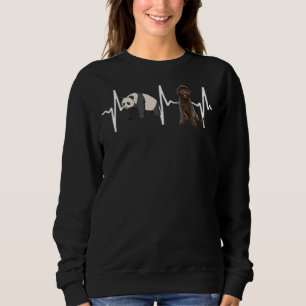 Sweatshirt Panda Portugais de l'eau Chien Heartbeat Chien