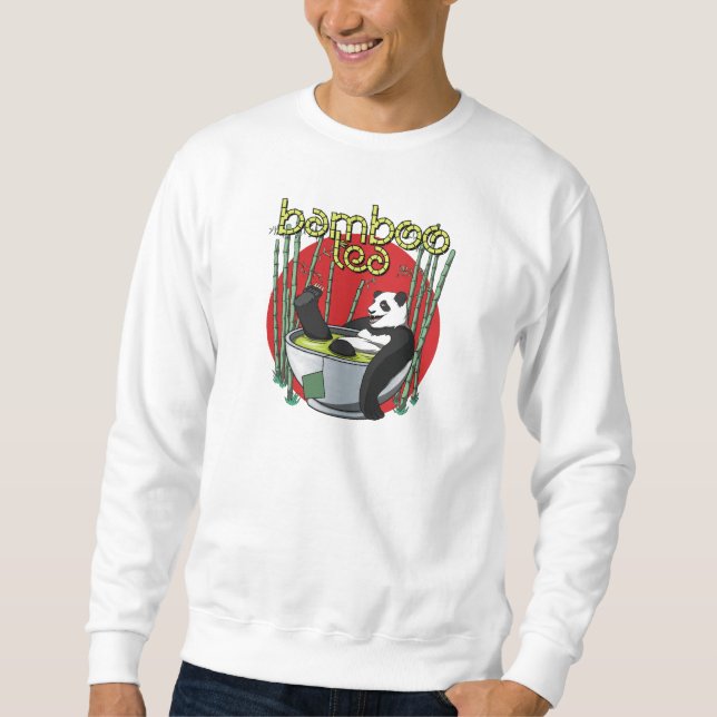 Sweatshirt Panda pour boire du thé en bambou (Devant)
