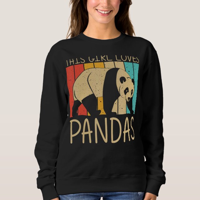 Sweatshirt Panda Pour Filles Femmes Panda Ours Animal (Devant)