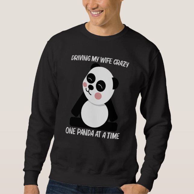Sweatshirt Panda pour hommes Papa Ours noir blanc Cub   1 (Devant)