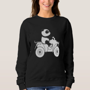 Sweatshirt Panda Riding Quad Cute Bear Rider Tous Terrain