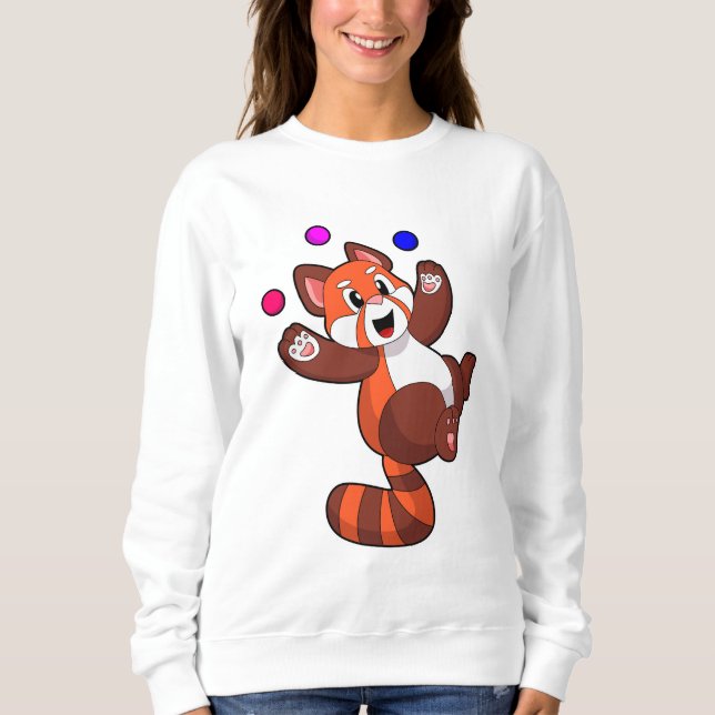 Sweatshirt Panda rouge à Juggle Circus.PNG (Devant)