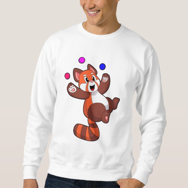 Sweatshirt Panda rouge à Juggle Circus.PNG (Devant)