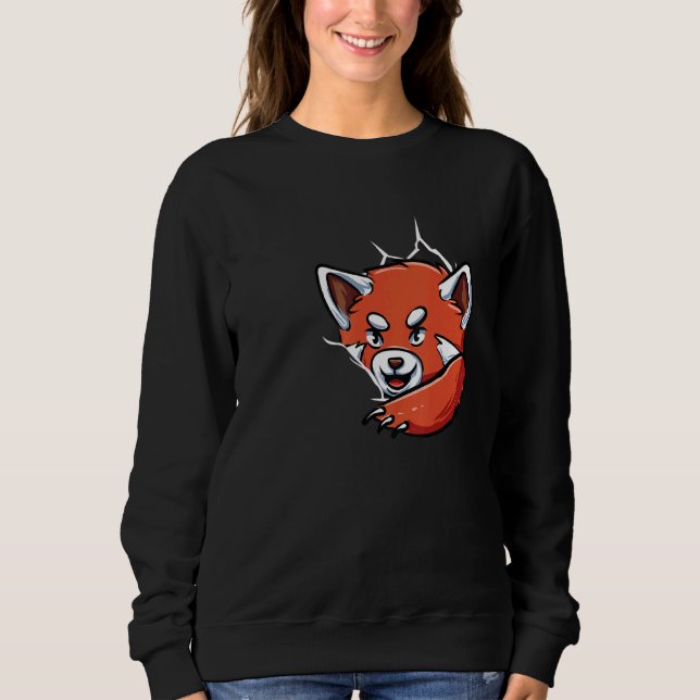 Sweatshirt Panda Rouge Panda Rouge Cute (Devant)
