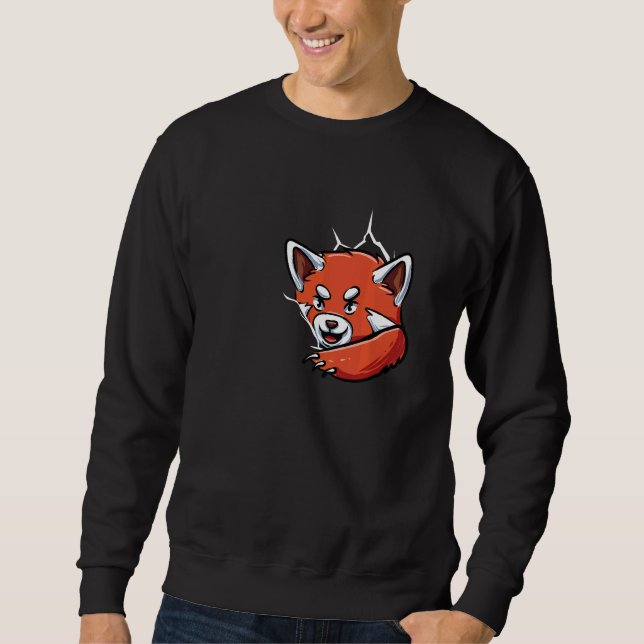 Sweatshirt Panda Rouge Panda Rouge Cute (Devant)