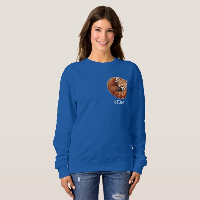 Sweatshirt Panda roux impertinent (Devant entier)