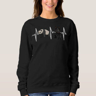 Sweatshirt Panda Scottish Terrier Heartbeat Chien