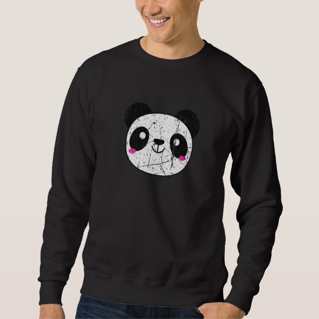 Sweatshirt Panda souriant mignon Zoo Zoo Pandas Fa (Devant)