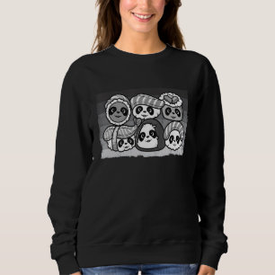 Sweatshirt Panda Sushi Japonais Alimentation Maki Animal 4