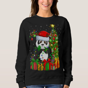 Sweatshirt Panda Xmas Holiday Père Noël Panda Christmas Tree