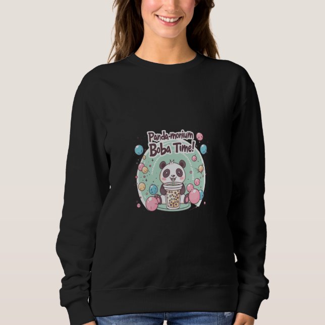 Sweatshirt Pandamonium Boba Time ! (Devant)