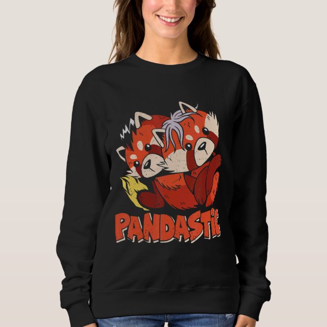 Sweatshirt Pandas rouges pandastiques (Devant)
