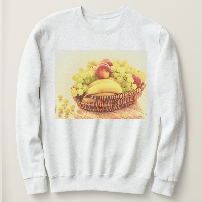 Sweatshirt "Panier de fruits" jolie photo. Commandez dès main (Design devant)