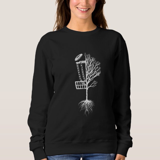 Sweatshirt Panier de golf sur disque arbre Golfeur Golf à dis (Devant)