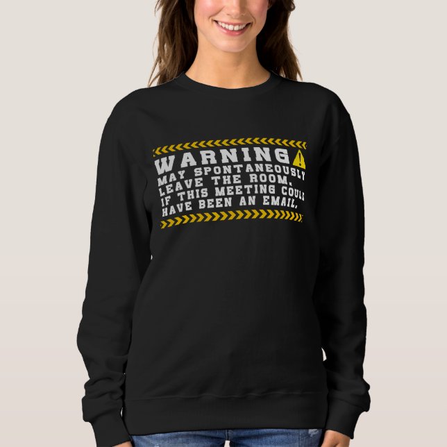 Sweatshirt Panneau d'avertissement de la tech sympa La réunio (Devant)