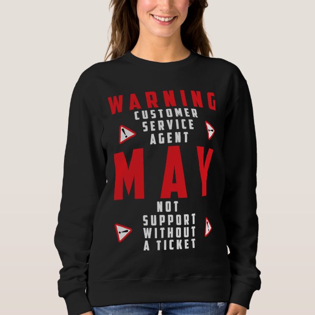 Sweatshirt Panneau d'avertissement de la technologie amusante (Devant)