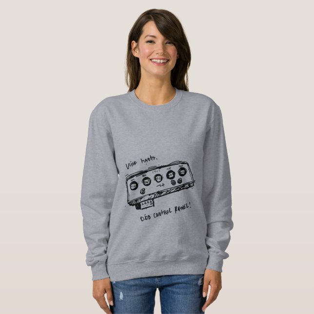Sweatshirt Panneau de contrôle Papa drôle Fête des Pères (Devant entier)