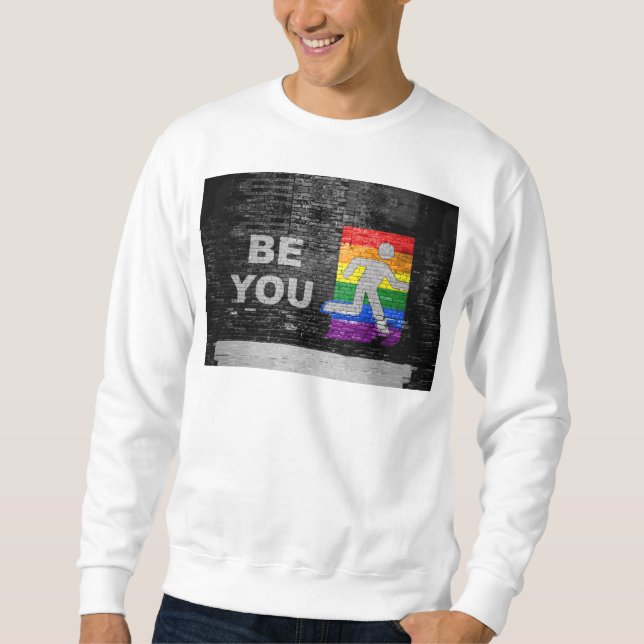 Sweatshirt Panneau de couleurs de fierté arc-en-ciel urbain S (Devant)