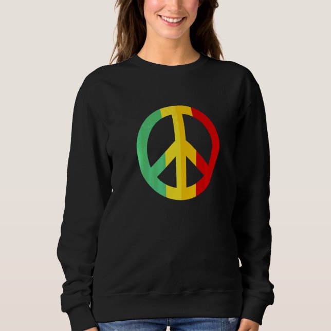 Sweatshirt Panneau de Paix cool Egalité Liberté Hippie (Devant)
