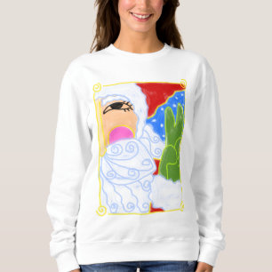 Sweatshirt Panneau de Paix Père Noël Art Abstrait