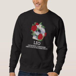 Sweatshirt Panneau Leo Zodiac Faits Squelette Horoscope Astro