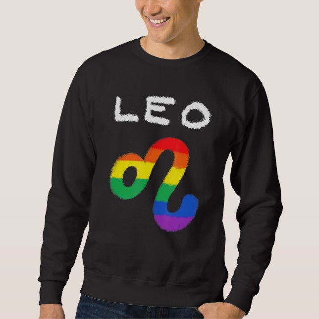 Sweatshirt Panneau Leo Zodiac Lgbt Pride Lesbienne Lgbt Rainb (Devant)