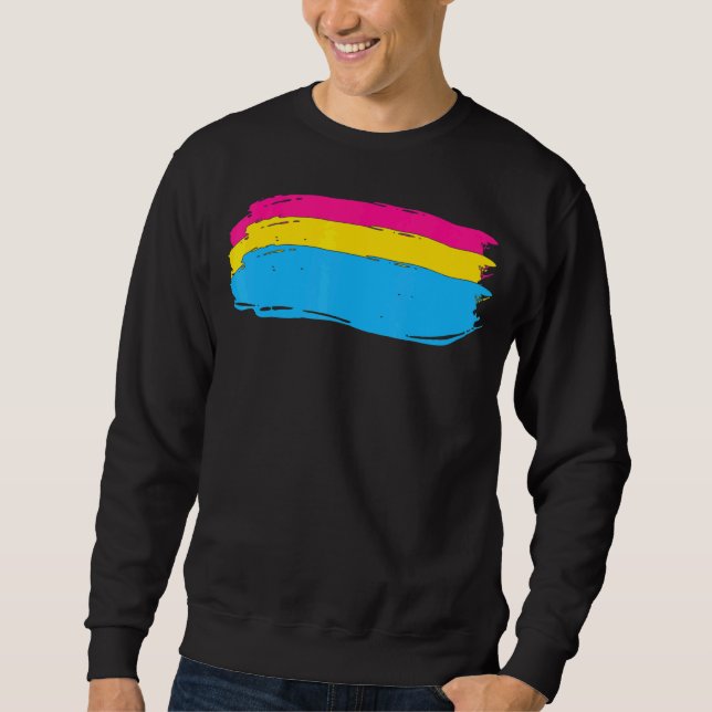 Sweatshirt Panse de Queer du drapeau de la Pansexualité Lgbt  (Devant)