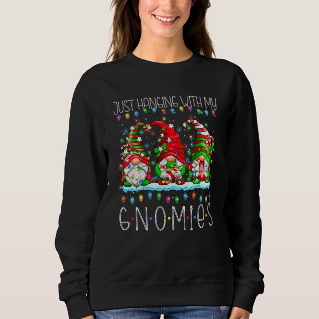 Sweatshirt Panser Avec Mes Gnomies Drôle Gnome De Noël (Devant)