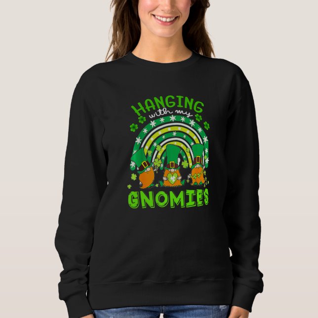 Sweatshirt Panser Avec Mes Gnomies Green Plaid Gnomes St Part (Devant)